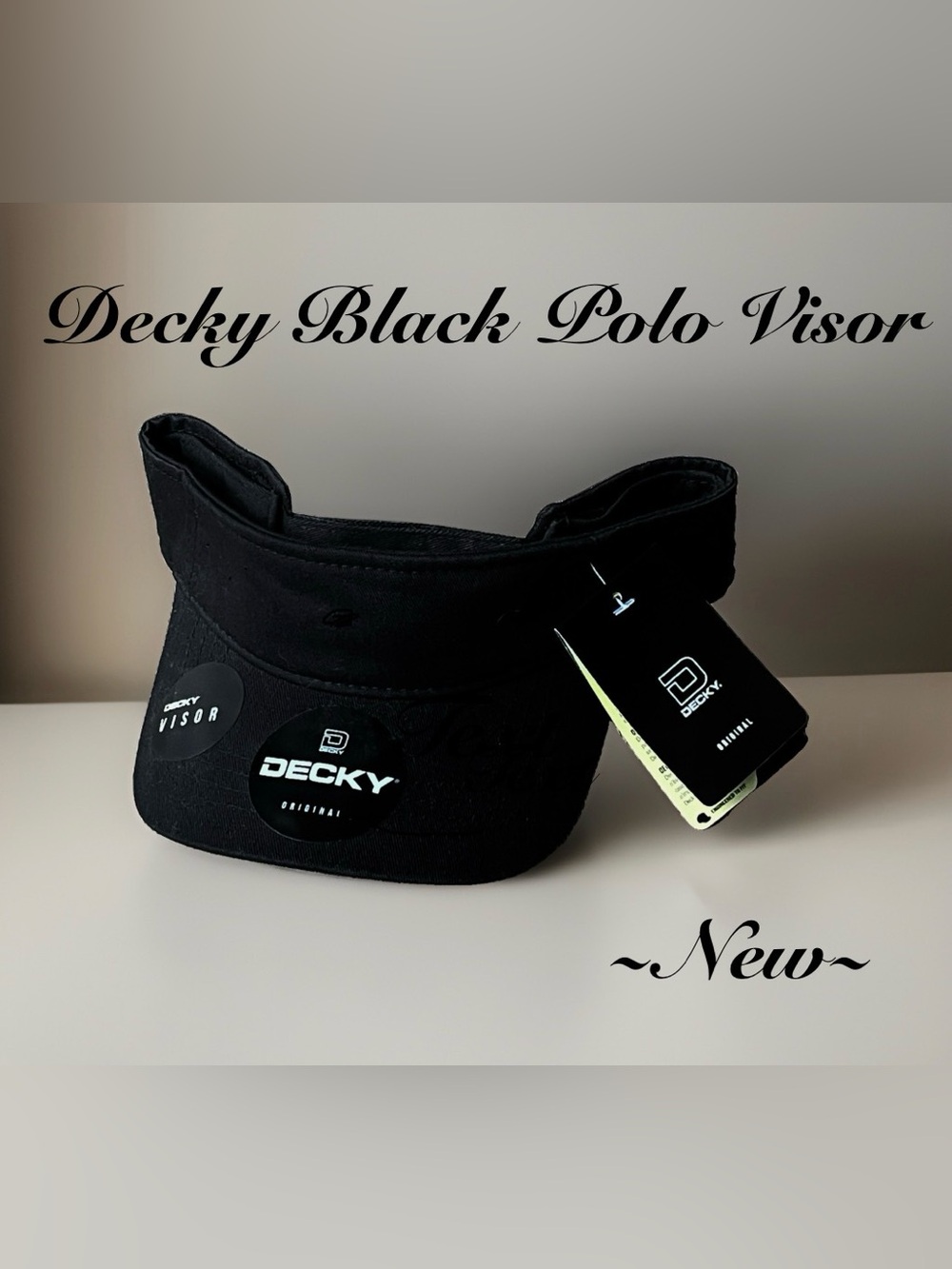 Decky Cotton Chino Twill Polo Visor ~New~
Black Polo Visor for Men